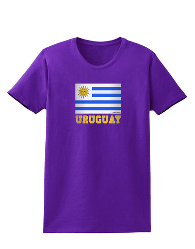 Uruguay Flag Dark Womens Dark T-Shirt-TooLoud-Purple-X-Small-Davson Sales