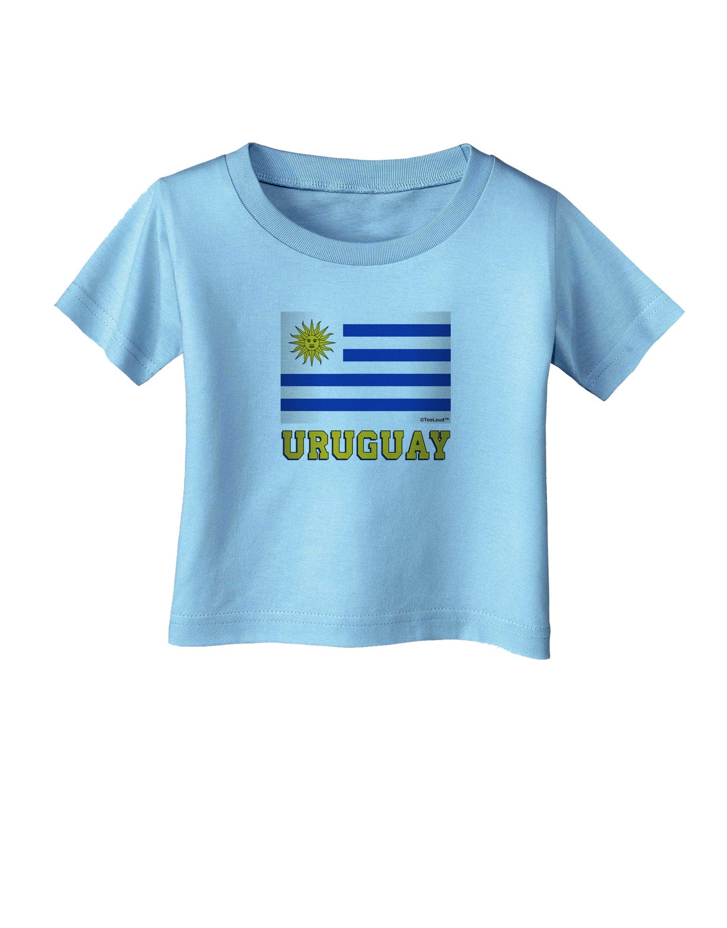 Uruguay Flag Infant T-Shirt-Infant T-Shirt-TooLoud-Aquatic-Blue-06-Months-Davson Sales