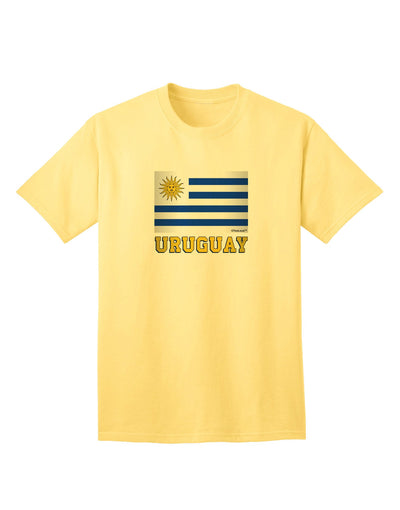 Uruguay Flag Inspired Adult T-Shirt - A Patriotic Fashion Statement-Mens T-shirts-TooLoud-Yellow-Small-Davson Sales