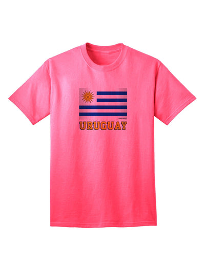 Uruguay Flag Inspired Adult T-Shirt - A Patriotic Fashion Statement-Mens T-shirts-TooLoud-Neon-Pink-Small-Davson Sales