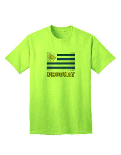 Uruguay Flag Inspired Adult T-Shirt - A Patriotic Fashion Statement-Mens T-shirts-TooLoud-Neon-Green-Small-Davson Sales