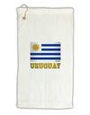 Uruguay Flag Micro Terry Gromet Golf Towel 16 x 25 inch-Golf Towel-TooLoud-White-Davson Sales