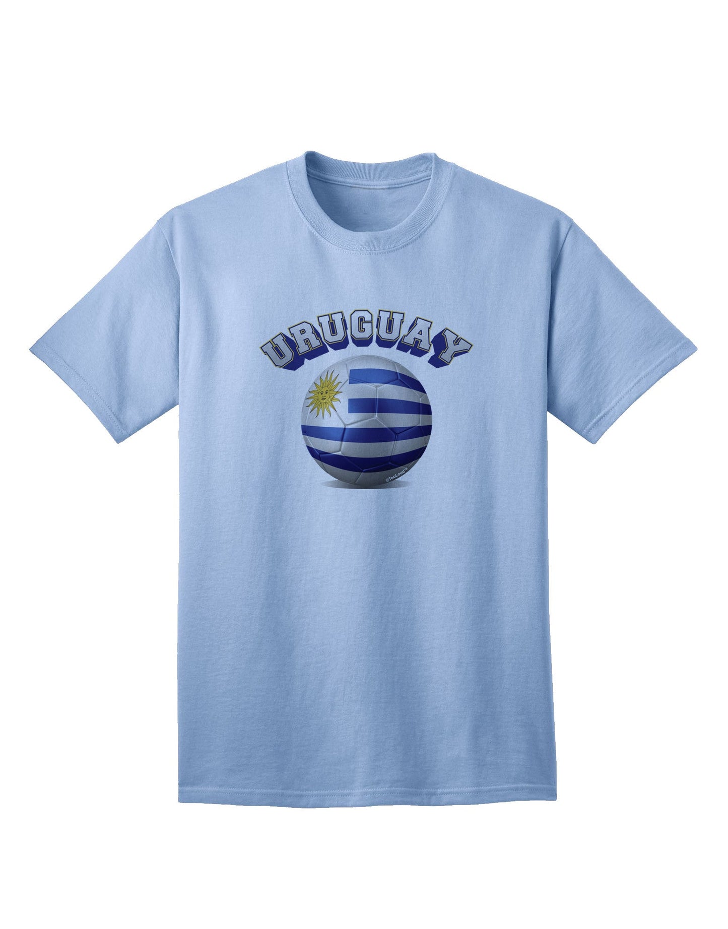 Uruguay Flag Soccer Ball - Premium Adult T-Shirt for Enthusiasts-Mens T-shirts-TooLoud-Light-Blue-Small-Davson Sales