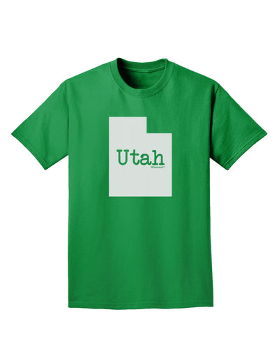 Utah - United States Shape Adult Dark T-Shirt by TooLoud-Mens T-Shirt-TooLoud-Kelly-Green-Small-Davson Sales