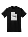 Utah - United States Shape Adult Dark T-Shirt by TooLoud-Mens T-Shirt-TooLoud-Black-Small-Davson Sales