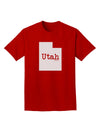 Utah - United States Shape Adult Dark T-Shirt by TooLoud-Mens T-Shirt-TooLoud-Red-Small-Davson Sales