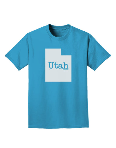 Utah - United States Shape Adult Dark T-Shirt by TooLoud-Mens T-Shirt-TooLoud-Turquoise-Small-Davson Sales