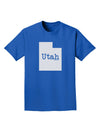 Utah - United States Shape Adult Dark T-Shirt by TooLoud-Mens T-Shirt-TooLoud-Royal-Blue-Small-Davson Sales