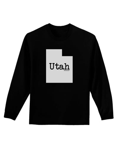 Utah - United States Shape Adult Long Sleeve Dark T-Shirt by TooLoud-TooLoud-Black-Small-Davson Sales