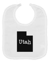 Utah - United States Shape Baby Bib by TooLoud