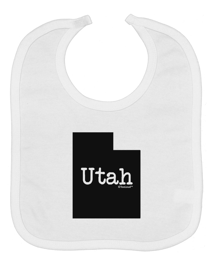 Utah - United States Shape Baby Bib by TooLoud