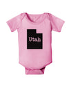 Utah - United States Shape Baby Romper Bodysuit by TooLoud-Baby Romper-TooLoud-Light-Pink-06-Months-Davson Sales