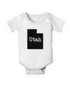 Utah - United States Shape Baby Romper Bodysuit by TooLoud-Baby Romper-TooLoud-White-06-Months-Davson Sales