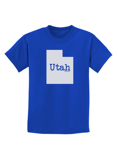 Utah - United States Shape Childrens Dark T-Shirt by TooLoud-Childrens T-Shirt-TooLoud-Royal-Blue-X-Small-Davson Sales