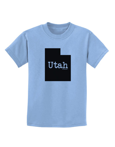 Utah - United States Shape Childrens T-Shirt by TooLoud-Childrens T-Shirt-TooLoud-Light-Blue-X-Small-Davson Sales