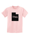 Utah - United States Shape Childrens T-Shirt by TooLoud-Childrens T-Shirt-TooLoud-PalePink-X-Small-Davson Sales