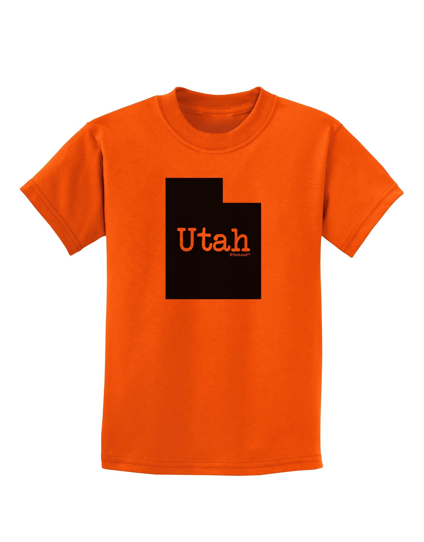 Utah - United States Shape Childrens T-Shirt by TooLoud-Childrens T-Shirt-TooLoud-Orange-X-Small-Davson Sales