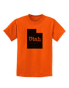 Utah - United States Shape Childrens T-Shirt by TooLoud-Childrens T-Shirt-TooLoud-Orange-X-Small-Davson Sales