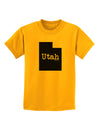 Utah - United States Shape Childrens T-Shirt by TooLoud-Childrens T-Shirt-TooLoud-Gold-X-Small-Davson Sales