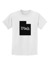 Utah - United States Shape Childrens T-Shirt by TooLoud-Childrens T-Shirt-TooLoud-White-X-Small-Davson Sales