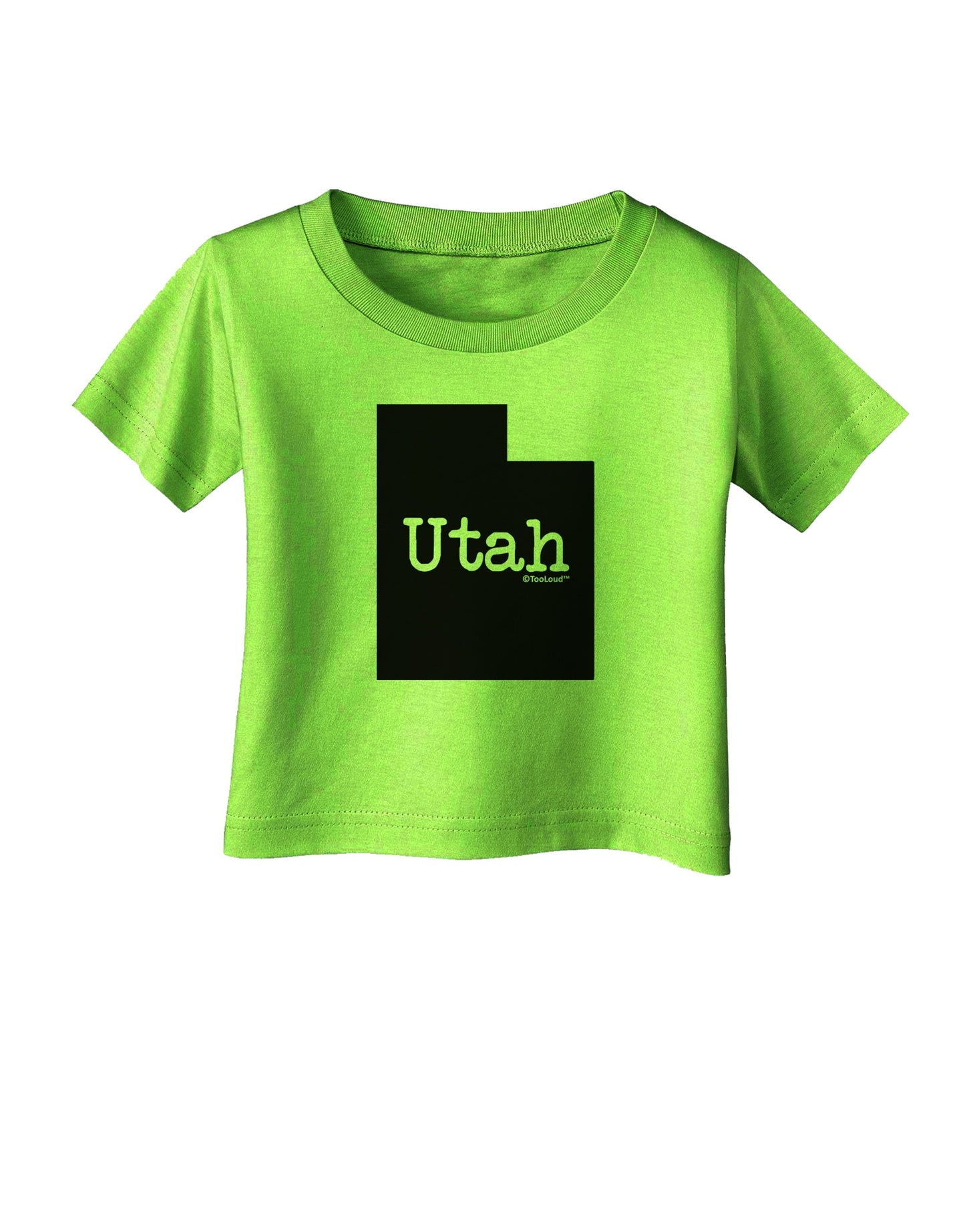 Utah - United States Shape Infant T-Shirt by TooLoud-Infant T-Shirt-TooLoud-Lime-Green-06-Months-Davson Sales