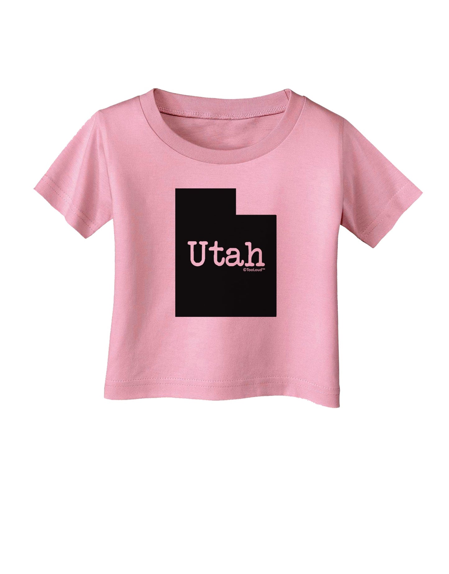 Utah - United States Shape Infant T-Shirt by TooLoud-Infant T-Shirt-TooLoud-Candy-Pink-06-Months-Davson Sales