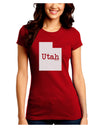 Utah - United States Shape Juniors Crew Dark T-Shirt by TooLoud-T-Shirts Juniors Tops-TooLoud-Red-Juniors Fitted Small-Davson Sales