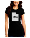 Utah - United States Shape Juniors Crew Dark T-Shirt by TooLoud-T-Shirts Juniors Tops-TooLoud-Black-Juniors Fitted Small-Davson Sales