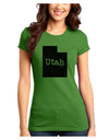 Utah - United States Shape Juniors T-Shirt by TooLoud-Womens Juniors T-Shirt-TooLoud-Kiwi-Green-Juniors Fitted X-Small-Davson Sales