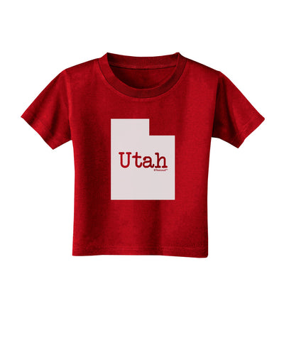 Utah - United States Shape Toddler T-Shirt Dark by TooLoud-Toddler T-Shirt-TooLoud-Red-2T-Davson Sales