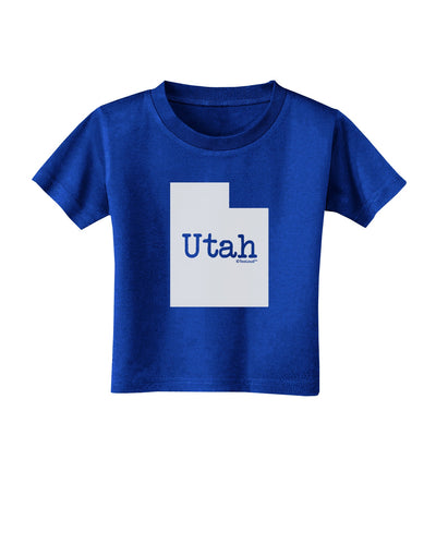 Utah - United States Shape Toddler T-Shirt Dark by TooLoud-Toddler T-Shirt-TooLoud-Royal-Blue-2T-Davson Sales