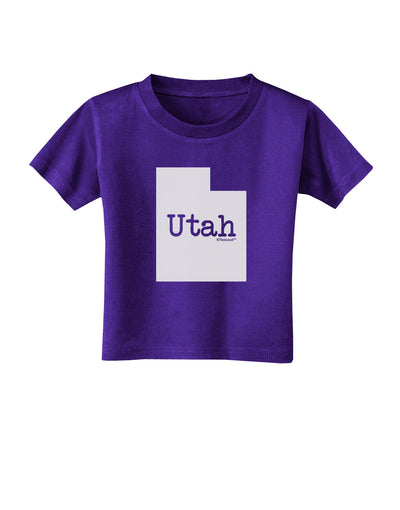 Utah - United States Shape Toddler T-Shirt Dark by TooLoud-Toddler T-Shirt-TooLoud-Purple-2T-Davson Sales