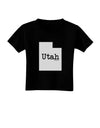 Utah - United States Shape Toddler T-Shirt Dark by TooLoud-Toddler T-Shirt-TooLoud-Black-2T-Davson Sales