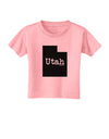 Utah - United States Shape Toddler T-Shirt by TooLoud-Toddler T-Shirt-TooLoud-Candy-Pink-2T-Davson Sales