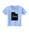 Utah - United States Shape Toddler T-Shirt by TooLoud-Toddler T-Shirt-TooLoud-Aquatic-Blue-2T-Davson Sales