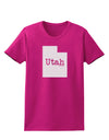 Utah - United States Shape Womens Dark T-Shirt by TooLoud-Womens T-Shirt-TooLoud-Hot-Pink-Small-Davson Sales