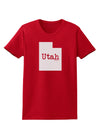 Utah - United States Shape Womens Dark T-Shirt by TooLoud-Womens T-Shirt-TooLoud-Red-X-Small-Davson Sales