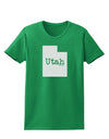 Utah - United States Shape Womens Dark T-Shirt by TooLoud-Womens T-Shirt-TooLoud-Kelly-Green-X-Small-Davson Sales