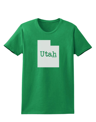 Utah - United States Shape Womens Dark T-Shirt by TooLoud-Womens T-Shirt-TooLoud-Kelly-Green-X-Small-Davson Sales