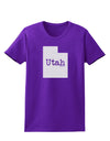 Utah - United States Shape Womens Dark T-Shirt by TooLoud-Womens T-Shirt-TooLoud-Purple-X-Small-Davson Sales