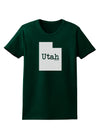 Utah - United States Shape Womens Dark T-Shirt by TooLoud-Womens T-Shirt-TooLoud-Forest-Green-Small-Davson Sales