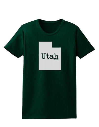 Utah - United States Shape Womens Dark T-Shirt by TooLoud-Womens T-Shirt-TooLoud-Forest-Green-Small-Davson Sales