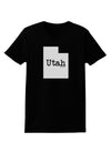 Utah - United States Shape Womens Dark T-Shirt by TooLoud-Womens T-Shirt-TooLoud-Black-X-Small-Davson Sales