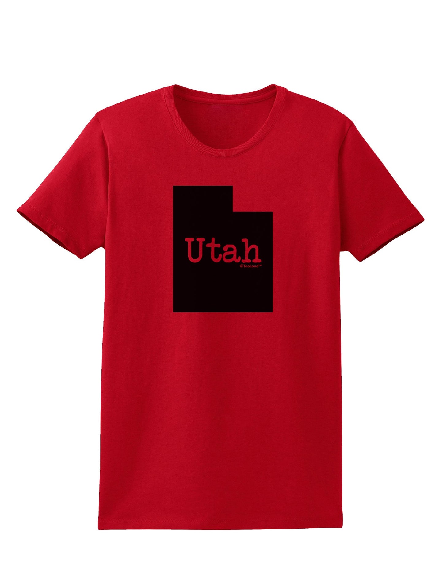 Utah - United States Shape Womens T-Shirt by TooLoud-Womens T-Shirt-TooLoud-Red-X-Small-Davson Sales