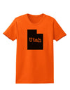 Utah - United States Shape Womens T-Shirt by TooLoud-Womens T-Shirt-TooLoud-Orange-X-Small-Davson Sales