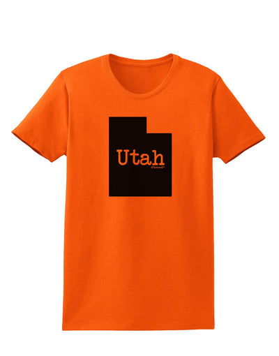 Utah - United States Shape Womens T-Shirt by TooLoud-Womens T-Shirt-TooLoud-Orange-X-Small-Davson Sales