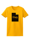 Utah - United States Shape Womens T-Shirt by TooLoud-Womens T-Shirt-TooLoud-Gold-X-Small-Davson Sales