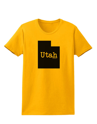 Utah - United States Shape Womens T-Shirt by TooLoud-Womens T-Shirt-TooLoud-Gold-X-Small-Davson Sales