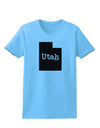 Utah - United States Shape Womens T-Shirt by TooLoud-Womens T-Shirt-TooLoud-Aquatic-Blue-X-Small-Davson Sales