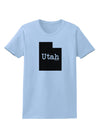 Utah - United States Shape Womens T-Shirt by TooLoud-Womens T-Shirt-TooLoud-Light-Blue-X-Small-Davson Sales